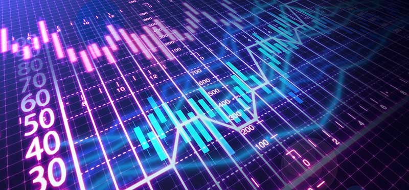 Lines and bars going up and down on a number graph