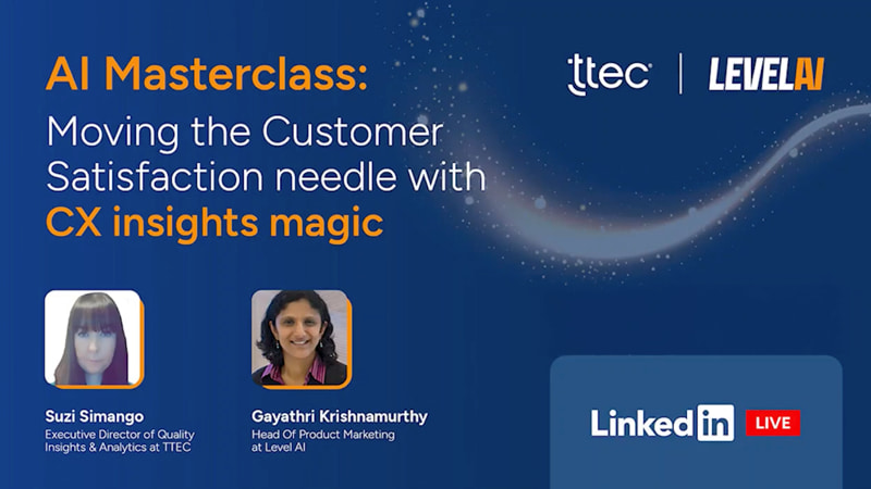 AI Masterclass: Move the needle on CSAT with CX insights magic