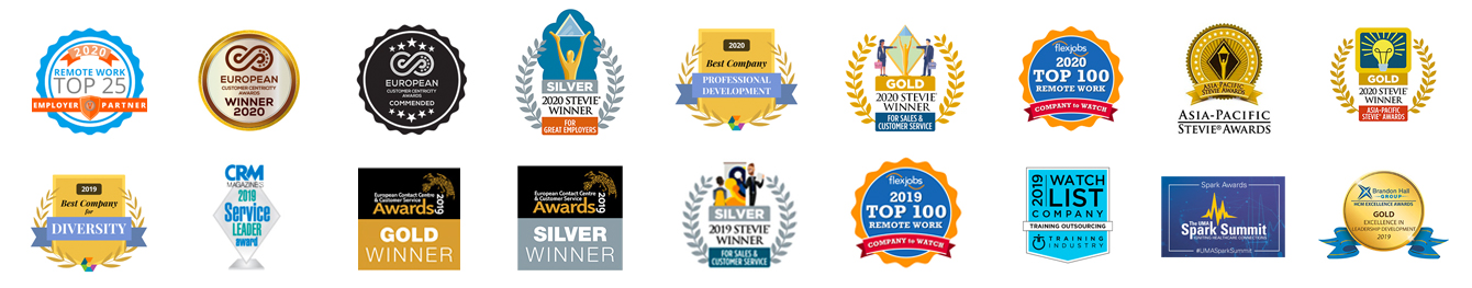 Collage of awards won by TTEC