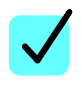 blue checkmark