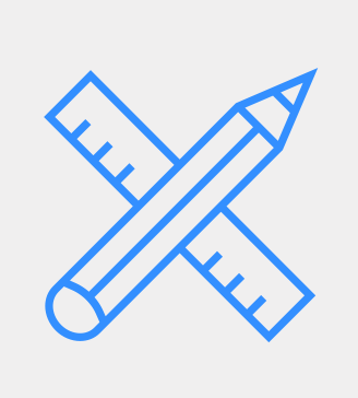 Icon of a pencil and ruler	