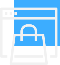 Retail bag in a web browser window