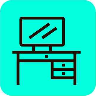 desk and monitor icon