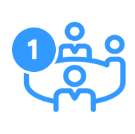 Group sitting around a table