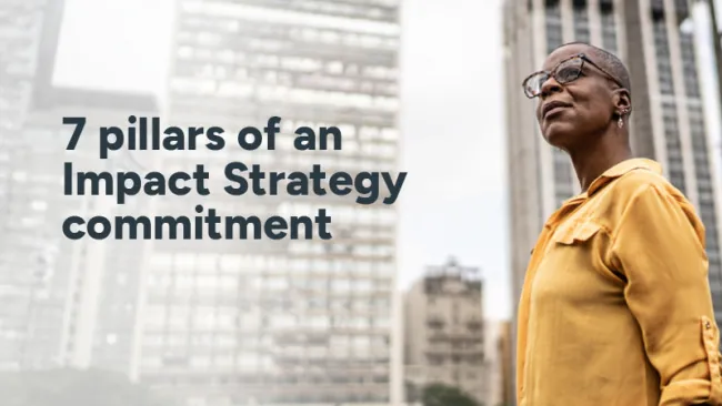 7 pillars of an impact strategy commitment