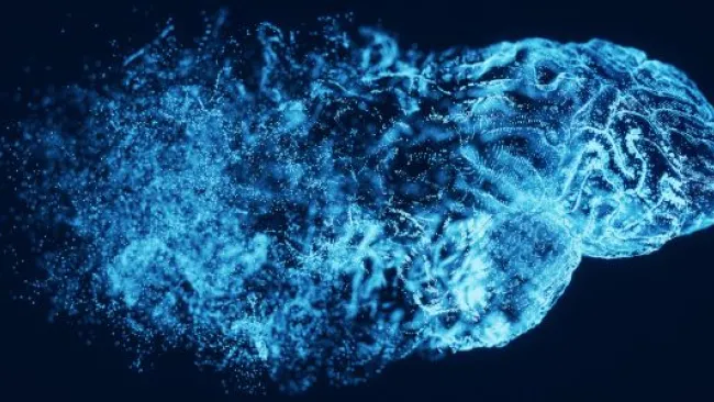 A blue brain-like thing 