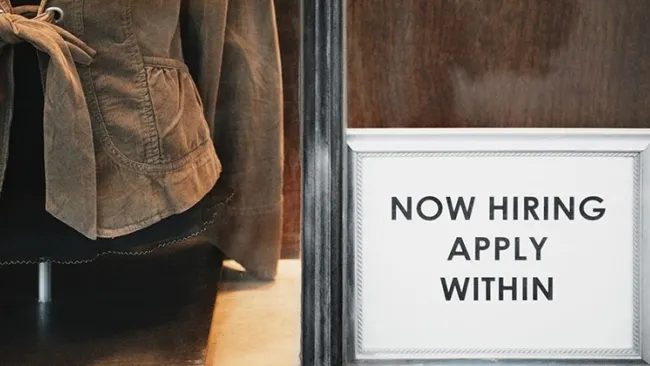 Now Hiring sign