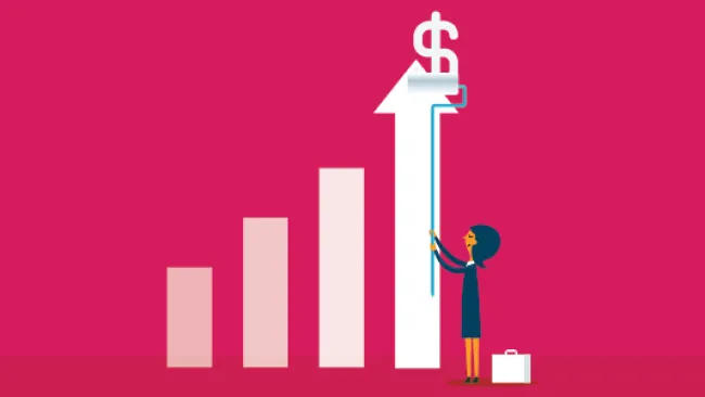 A woman painting increasing sales