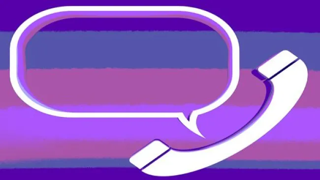 A chat bubble and a telephone