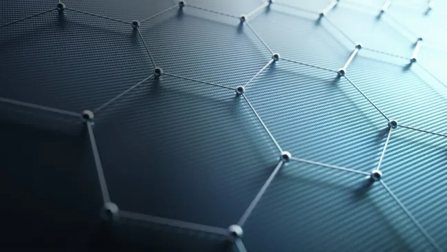 Graphic with hexagon pattern