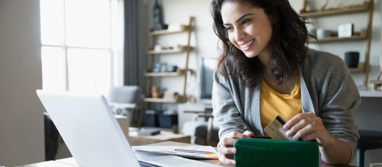Woman working on a laptop