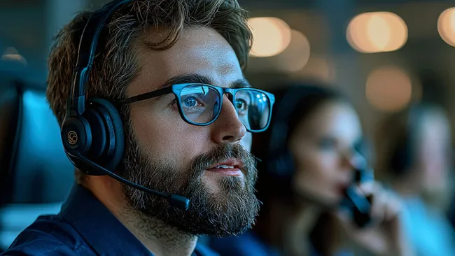 Associate working in a CX center