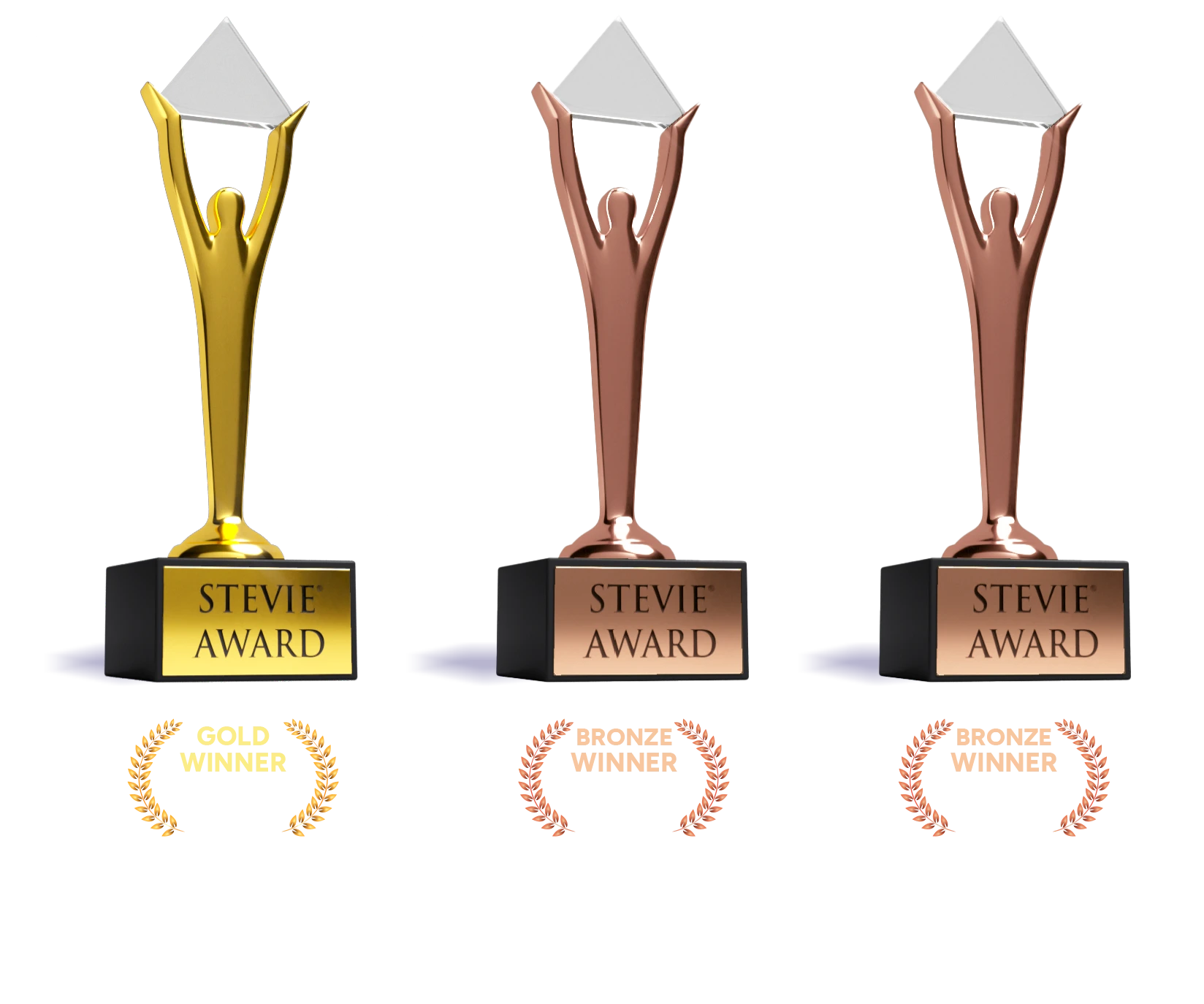 2025 Stevie award statues